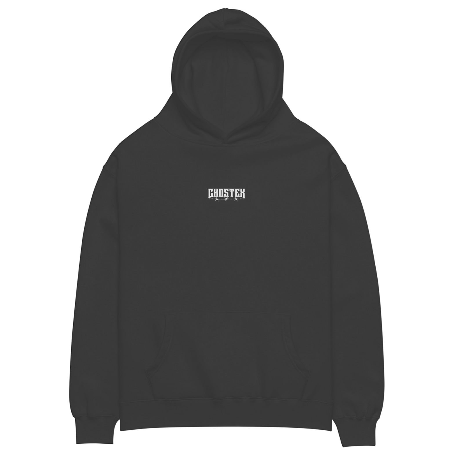 CHARCOAL HEAVYWEIGHT HOODIE - Ghostex